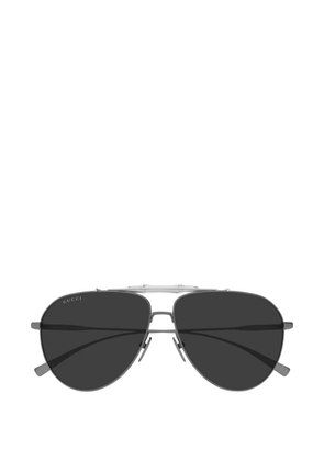 Gucci Bamboo-detail pilot sunglasses - Grey