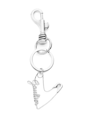 Jean Paul Gaultier heart safety-pin keyring - Silver