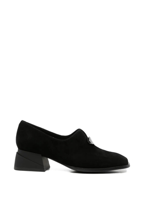 ADRIANNA FERETTI bow-detail leather ballet flats - Black