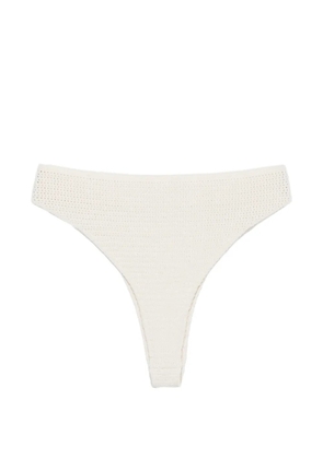 ELOU Ora crochet-knit bikini bottoms - Neutrals