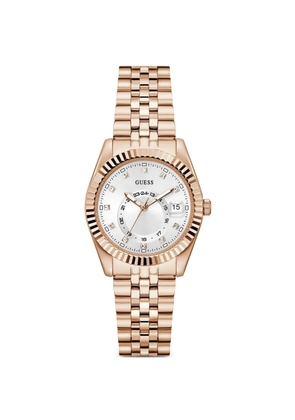 GUESS USA round-shape 34mm watch - Silver