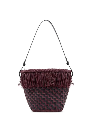 Proenza Schouler fringe-trim woven bucket bag - Purple