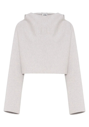 Jean Paul Gaultier cropped hoodie - Grey