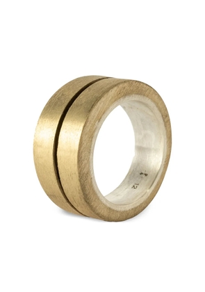 Parts of Four Crevice v2 matte-brass sterling-silver ring - Gold