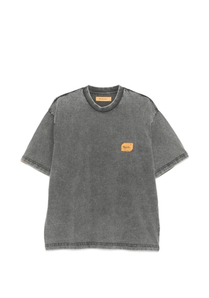 Replay logo-patch acid-wash T-shirt - Grey