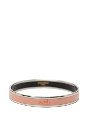 Hermès Pre-Owned 1980-2000 Narrow Caleche Enamel Bangle 65 costume bracelet - Pink