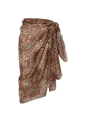 MC2 Saint Barth Thaiti leopard-print sarong - Brown