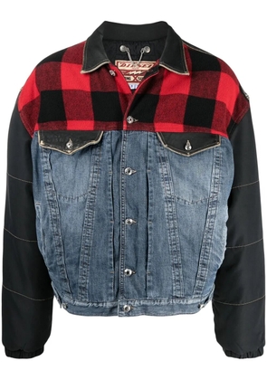 Diesel patch-work bomber jacket - Blue