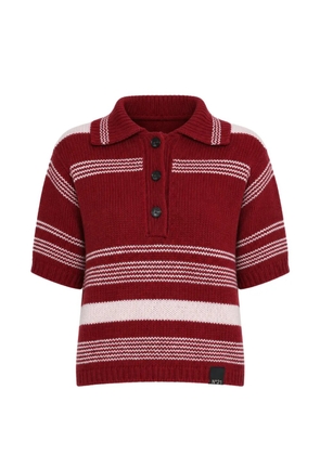 Nº21 striped short-sleeve sweater - Red