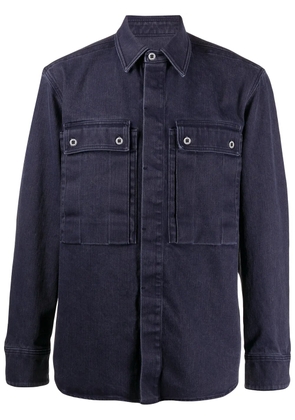 Diesel rear logo patch shirt - Blue