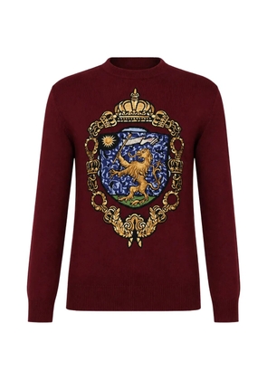 Dolce & Gabbana lion-crest embroidered sweater