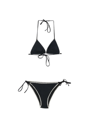 MC2 Saint Barth Virgo WS crochet-trim triangle bikini - Black