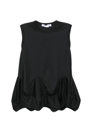 Comme Des Garçons Comme Des Garçons crew-neck draped top - Black