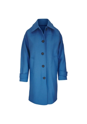 Veronica Beard button-up cuffed-sleeve coat - Blue
