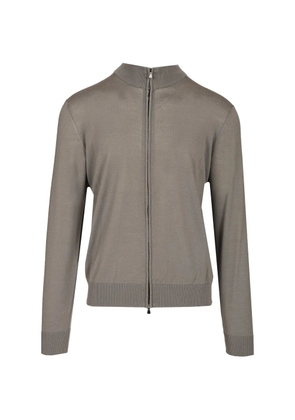 Al Duca D’Aosta 1902 zip-up knitted cardigan - Grey