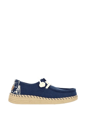 Hey Dude Wendy floral-print rope-lace loafers - Blue