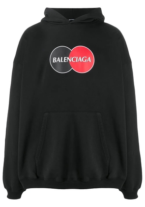 Balenciaga Uniform logo print hoodie - Black
