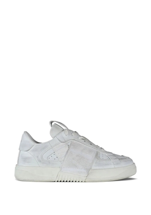 Valentino Garavani logo fabric band leather sneakers - White