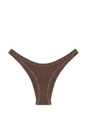 Reina Olga Ginny crinkled bikini bottoms - Brown