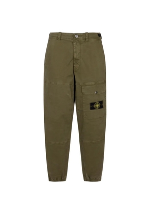 Stone Island logo-patch loose-fit cargo pants - Black