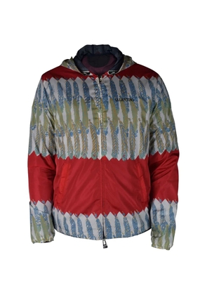 Valentino Garavani leaf print hooded jacket - White