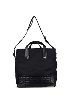 Costume National quilted leather bottom tote bag - Black