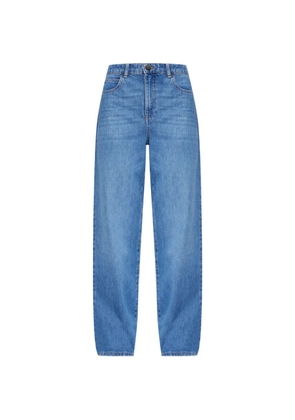 Emporio Armani logo-plaque straight-leg jeans - Blue