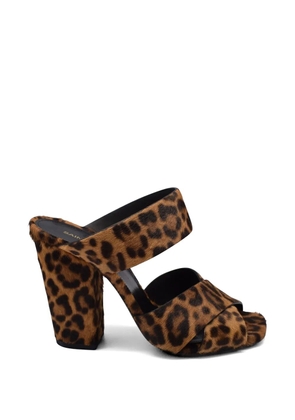 Saint Laurent leopard-pattern sandals - Neutrals