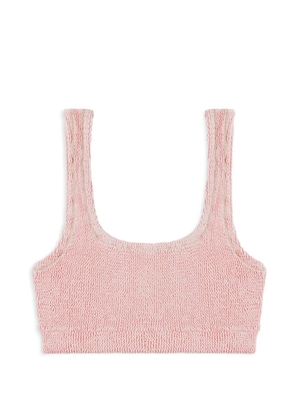 Reina Olga Ginny smocked bikini top - Pink