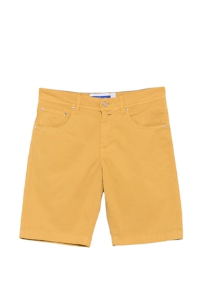 Jacob Cohën Nicolas logo-patch chino shorts - Yellow