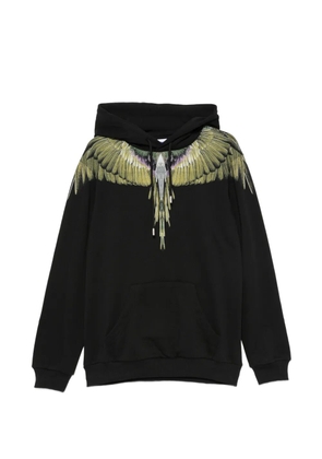 COUNTY OF MILAN Wings-print hoodie - Black