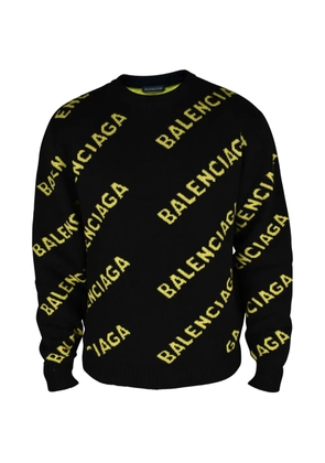 Balenciaga logo knit sweater - Black