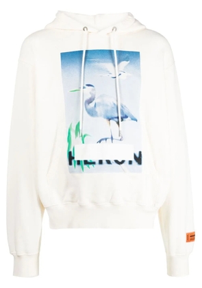 Heron Preston Censored graphic-print hoodie - White