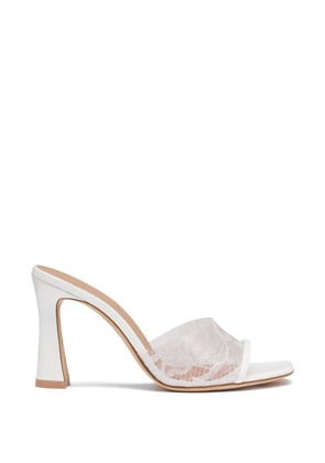 Malone Souliers Roxanne lace-panel sandals - White