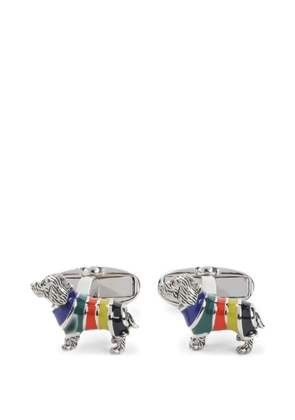 Paul Smith Dog in Jumper logo-embossed cufflinks - Silver
