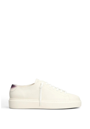 Doucal's pebbled-leather sneakers - White