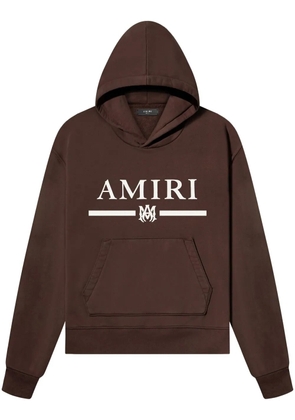 AMIRI logo-print pouch-pocket hoodie - Brown