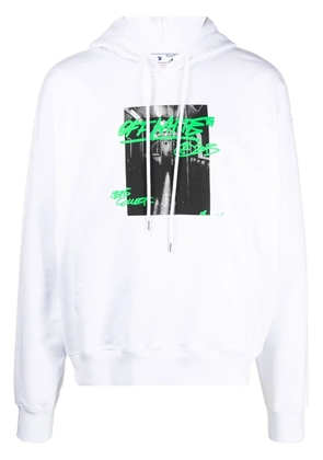 Off-White graphic-print cotton hoodie