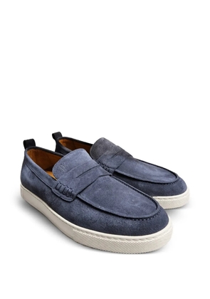Poche Paris penny-slot suede loafers - Blue