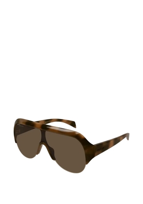 Gucci mask-frame tortoiseshell sunglasses - Brown
