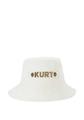 Kurt Geiger logo-plaque appliqué bucket hat - White