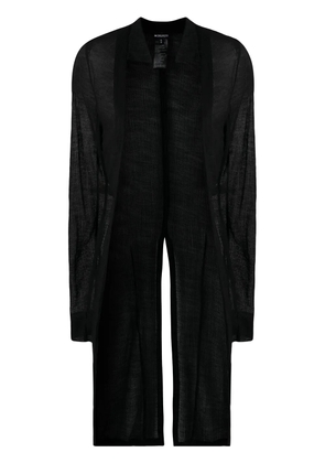 Ann Demeulemeester sheer fine knit cardigan - Black