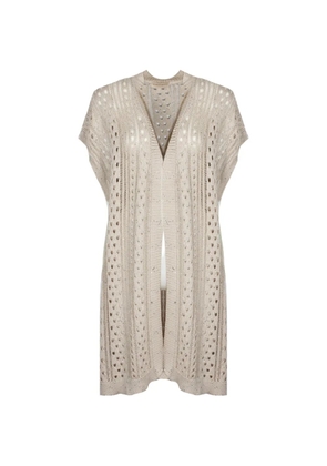 Purotatto open-work sequin-embellished cardigan - Neutrals