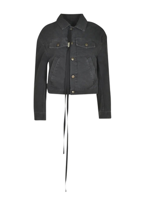 Ann Demeulemeester button denim coat - Grey