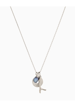 Freshwater Pearl Silver Stainless Steel Pendant Necklace