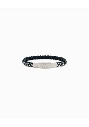 Stainless Steel Leather ID Bracelet