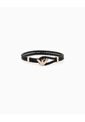 Gold-Tone Leather ID Bracelet