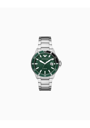 World Explorer Three-Hand Stainless Steel Watch