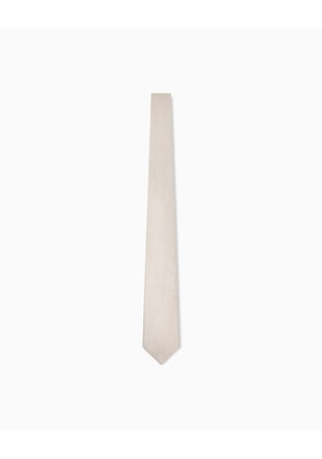 Textured pure silk tie