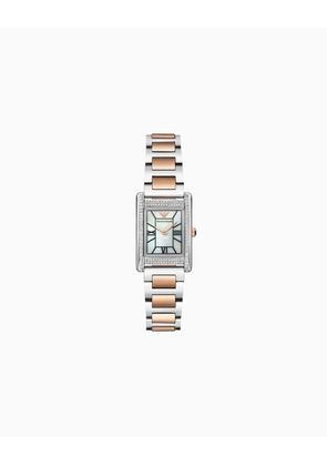 Two-Hand Two-Tone Stainless Steel Watch